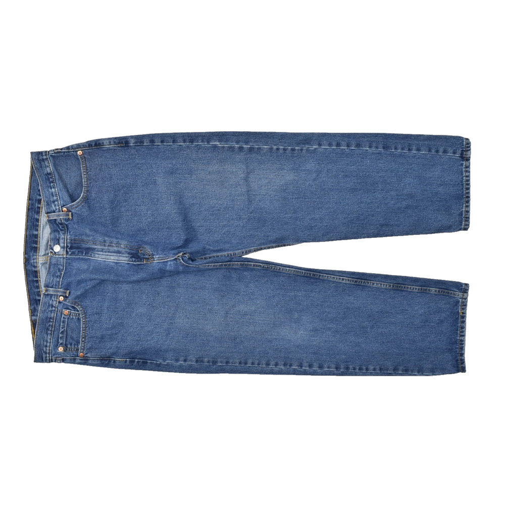 Levi's 505 Men's Regular Size 40x30 Straight Leg Blue Denim Jeans Cotton Zip
